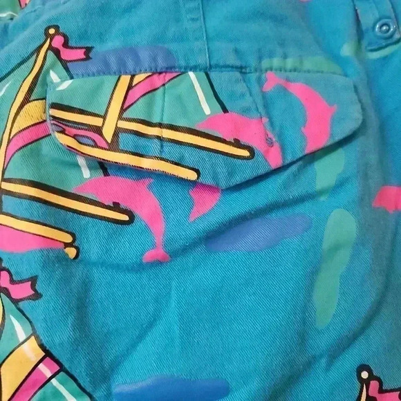 Pink Dolphin Blue Sailboat Cotton Shorts Men's Size 36 - Picture 4 of 9